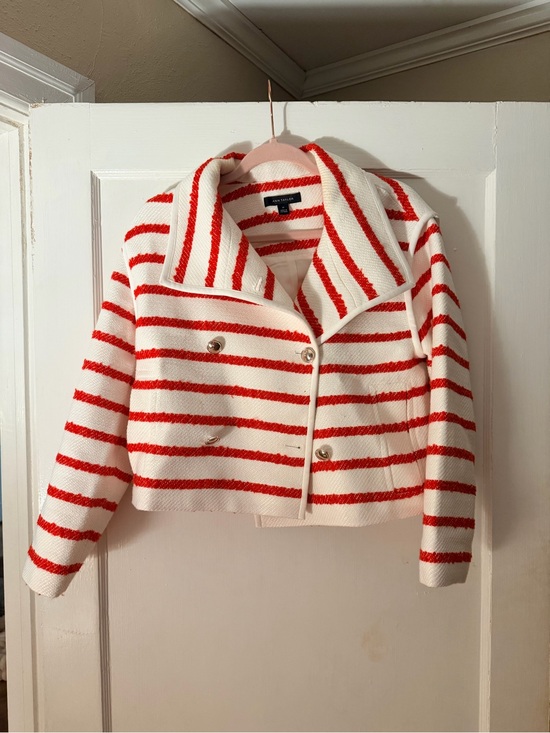 Ann Taylor Jackets & Blazers - ❤️🤍 Ann Taylor Petite Striped Cropped Jacket – Size SP 🤍❤️